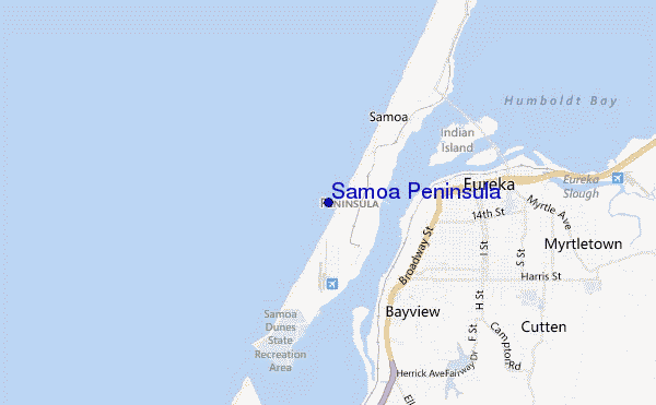 mappa di localizzazione di Samoa Peninsula