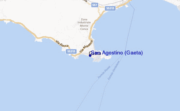 mappa di localizzazione di San Agostino (Gaeta)