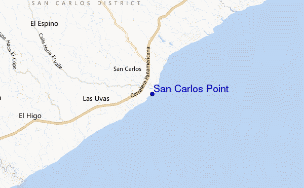 mappa di localizzazione di San Carlos Point