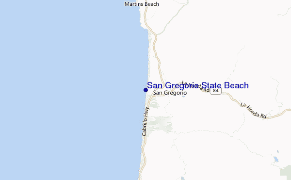 mappa di localizzazione di San Gregorio State Beach