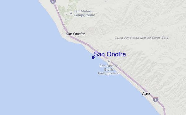 mappa di localizzazione di San Onofre