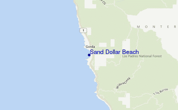 mappa di localizzazione di Sand Dollar Beach