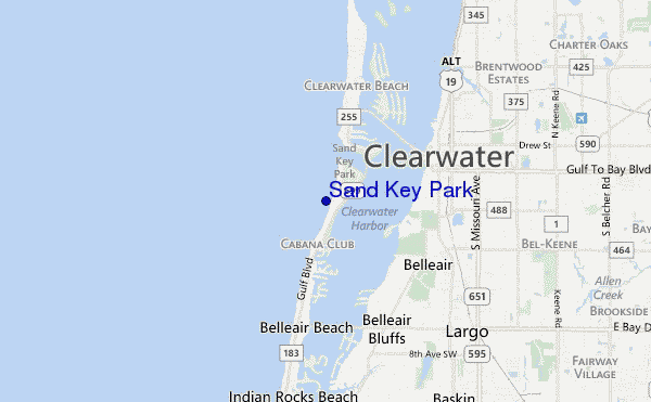 mappa di localizzazione di Sand Key Park
