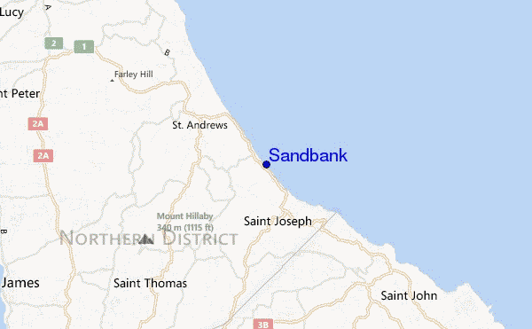 mappa di localizzazione di Sandbank