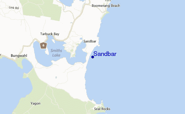 mappa di localizzazione di Sandbar