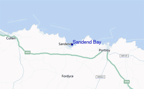 mappa di localizzazione di Sandend Bay