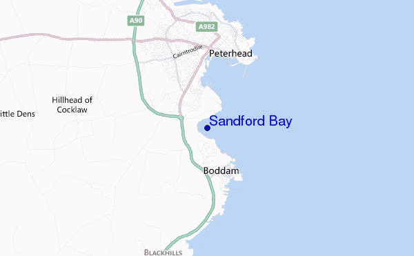 mappa di localizzazione di Sandford Bay