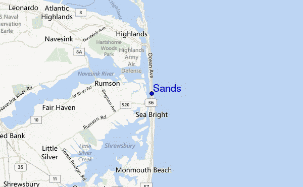 mappa di localizzazione di Sands