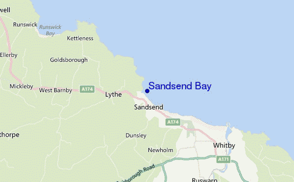 mappa di localizzazione di Sandsend Bay