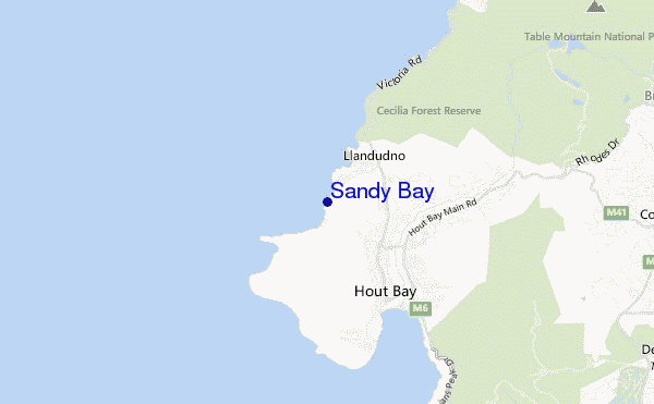 mappa di localizzazione di Sandy Bay
