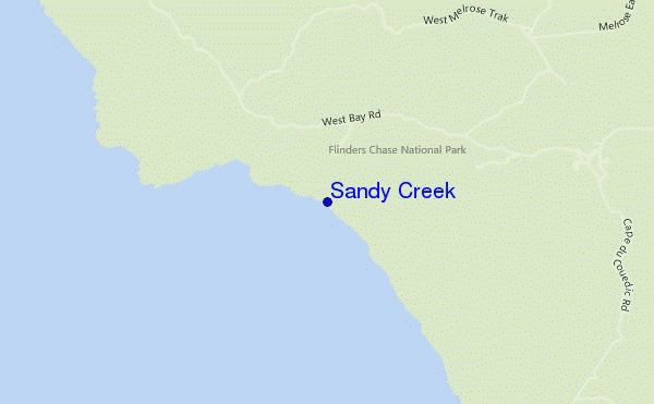 mappa di localizzazione di Sandy Creek
