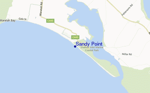 mappa di localizzazione di Sandy Point