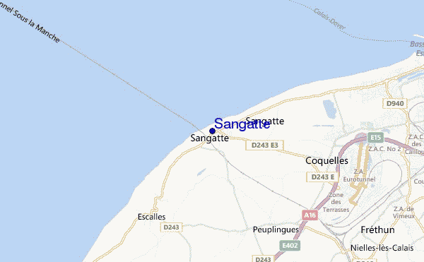 mappa di localizzazione di Sangatte