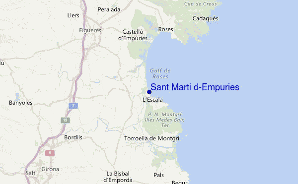 Sant Martí d'Empúries Location Map