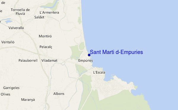 mappa di localizzazione di Sant Martí d'Empúries