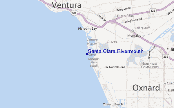 mappa di localizzazione di Santa Clara Rivermouth