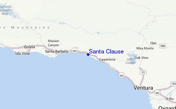 Santa Clause Location Map