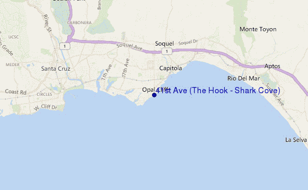 mappa di localizzazione di 41st Ave (The Hook - Shark Cove)