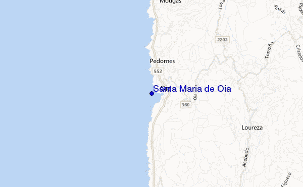 mappa di localizzazione di Santa Maria de Oia