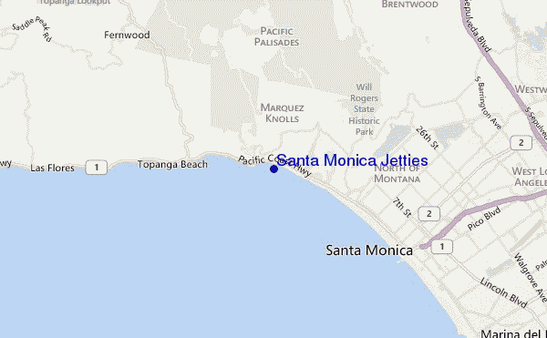 mappa di localizzazione di Santa Monica Jetties