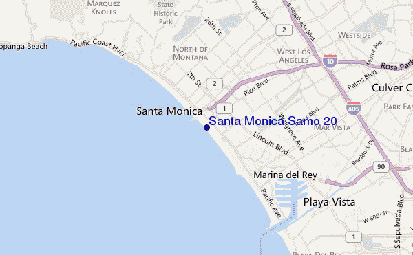 mappa di localizzazione di Santa Monica Samo 20