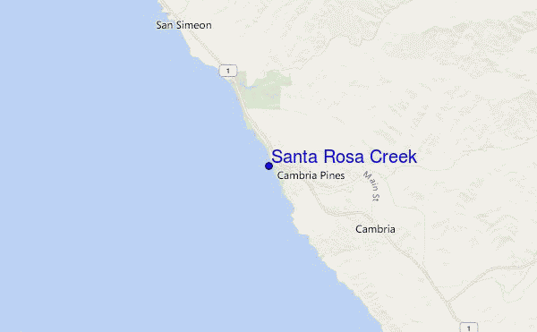 mappa di localizzazione di Santa Rosa Creek