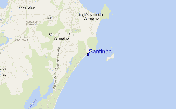 mappa di localizzazione di Santinho