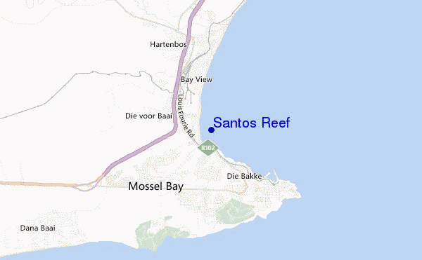 mappa di localizzazione di Santos Reef