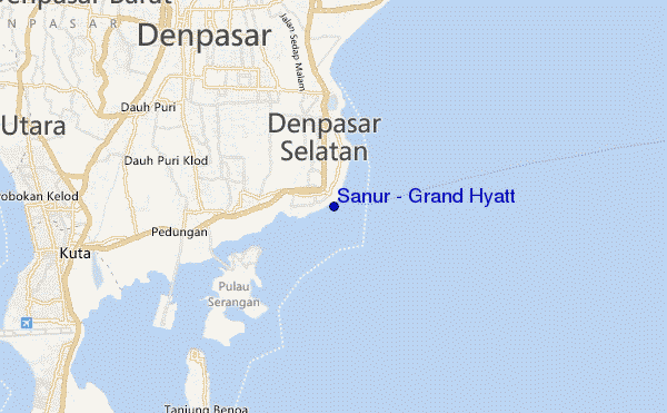mappa di localizzazione di Sanur - Grand Hyatt