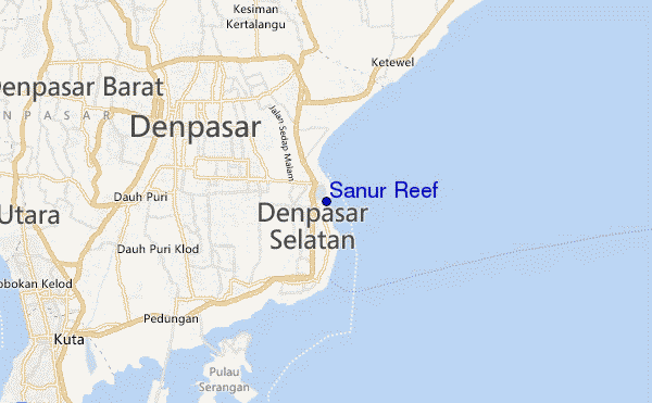 mappa di localizzazione di Sanur Reef