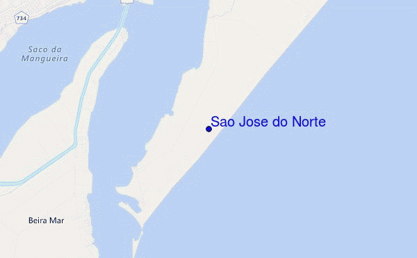 mappa di localizzazione di Sao Jose do Norte