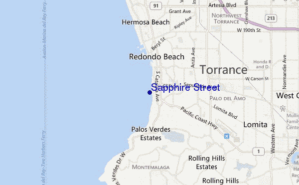 mappa di localizzazione di Sapphire Street