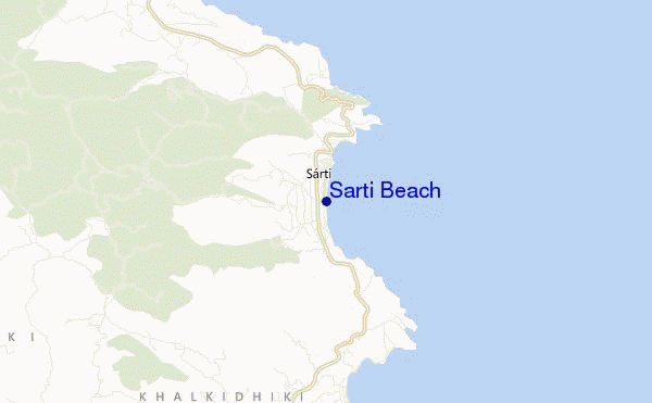 mappa di localizzazione di Sarti Beach
