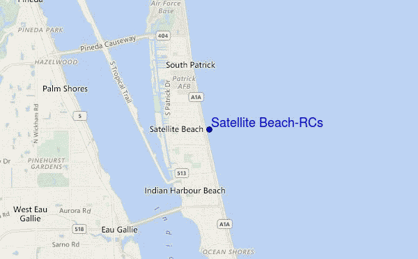 mappa di localizzazione di Satellite Beach/RCs