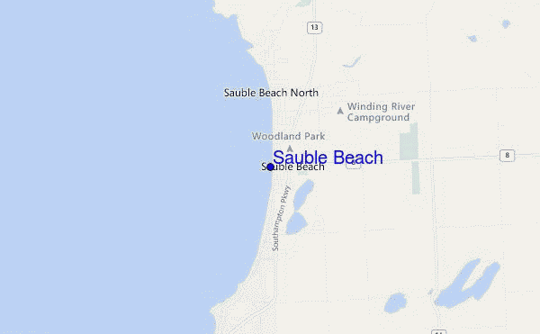 mappa di localizzazione di Sauble Beach
