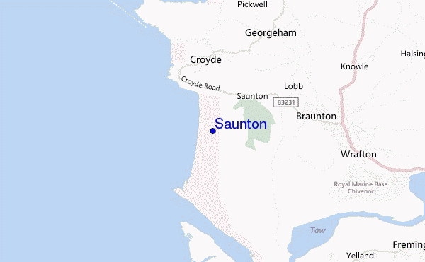 mappa di localizzazione di Saunton