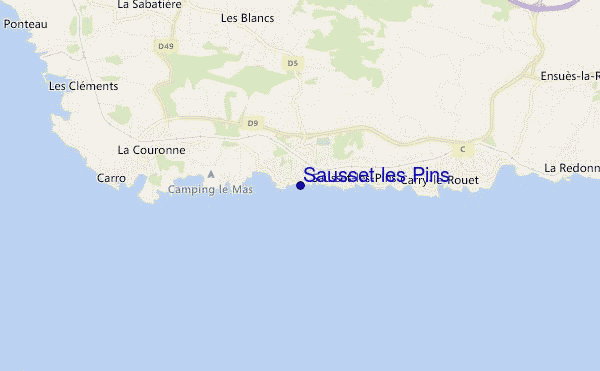 mappa di localizzazione di Sausset les Pins