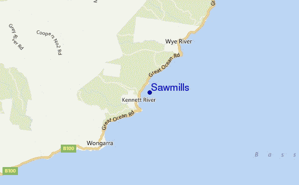 mappa di localizzazione di Sawmills
