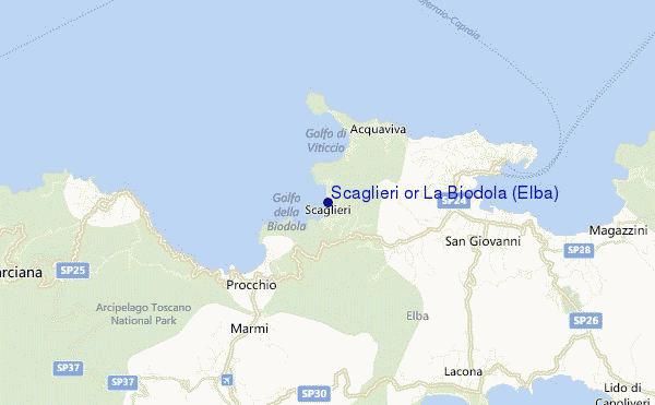 mappa di localizzazione di Scaglieri or La Biodola (Elba)