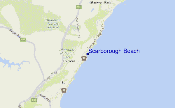 mappa di localizzazione di Scarborough Beach