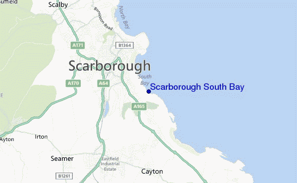 mappa di localizzazione di Scarborough South Bay