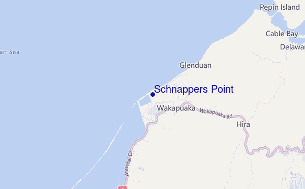 mappa di localizzazione di Schnappers Point