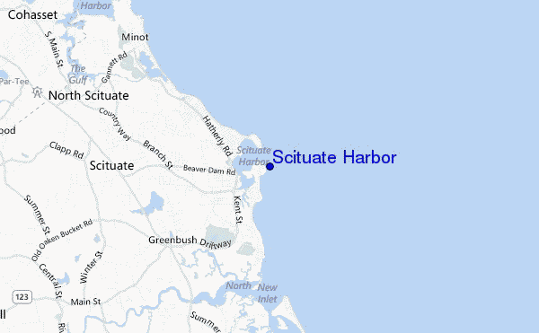 mappa di localizzazione di Scituate Harbor