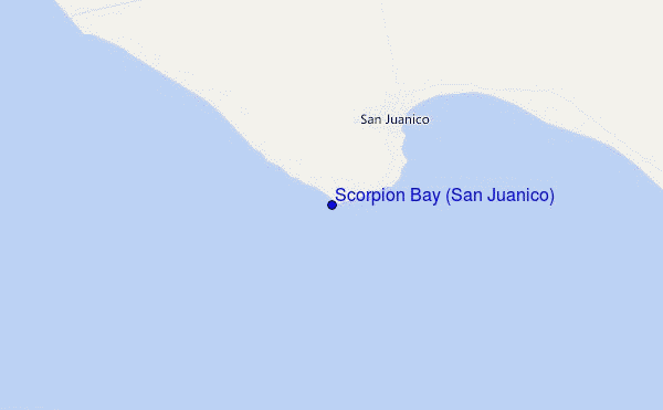 mappa di localizzazione di Scorpion Bay (San Juanico)