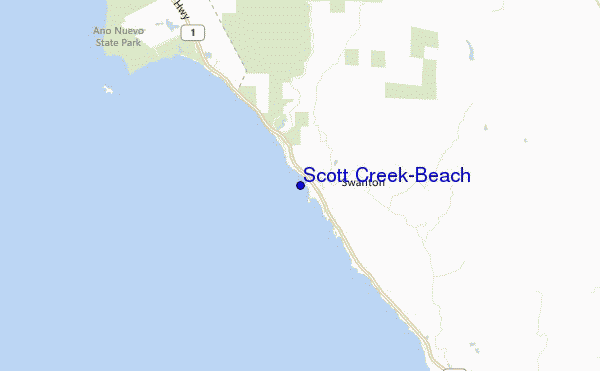 mappa di localizzazione di Scott Creek-Beach