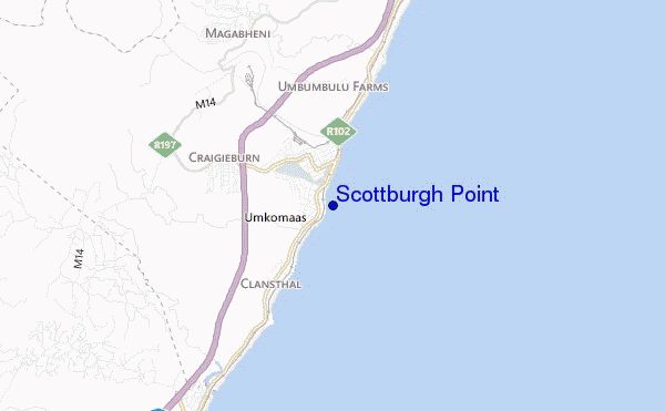 mappa di localizzazione di Scottburgh Point