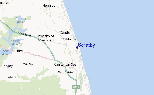 mappa di localizzazione di Scratby