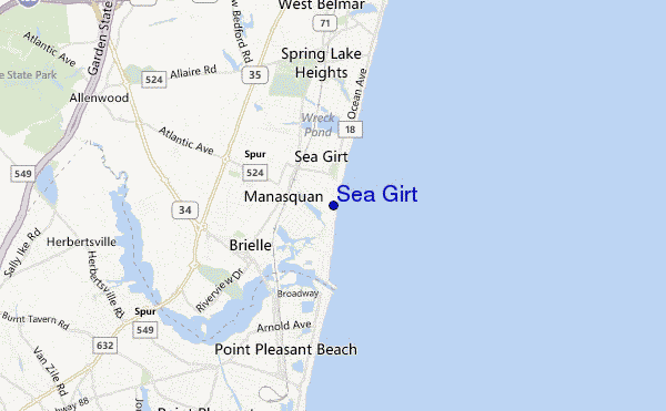 mappa di localizzazione di Sea Girt