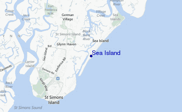 mappa di localizzazione di Sea Island