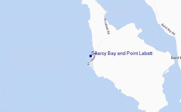 mappa di localizzazione di Searcy Bay and Point Labatt